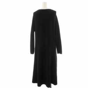 SLOBE IENA 23AW ウォッシャブルフレアワンピース ロング丈 長袖 黒 ブラック 23040912283030 /AN51