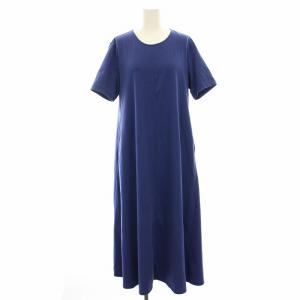 23SS ワンピース ミモレ ロング 半袖 38 青 ブルー OPWOSM6863 /HN