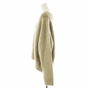 NOBLE 23AW YAKワイドVネックニット2 セーター 長袖 ウール ベージュ 23080240507040