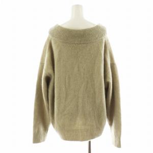 NOBLE 23AW YAKワイドVネックニット2 セーター 長袖 ウール ベージュ 23080240507040