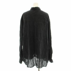 Deuxieme Classe WIDEリネンシャツ カジュアルシャツ 長袖 麻 黒 ブラック 19050500706110 /KU