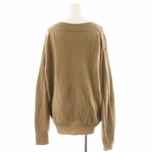 Spick&Span 24AW カシミヤ混Vネックプルオーバー ニット セーター 長袖 茶 ブラウン 24080200565040