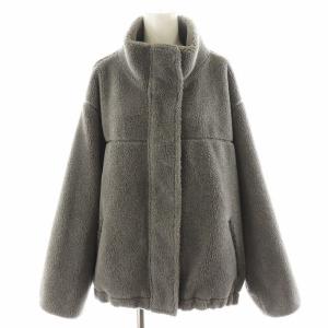 23AW ウールボアスタンドブルゾン ボアジャケット アウター 38 グレー 23011220731040