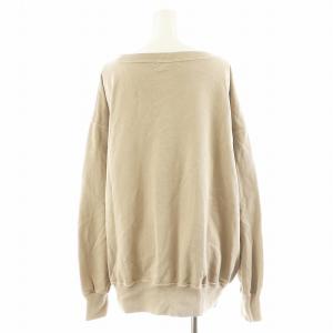 Whim Gazette WhimGazette 24AW ピグメントロゴウラケプルオーバー スウェット トレーナー 長袖 ロゴ コットン F ベージュ