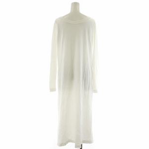45R ワンピース 長袖 ロング丈 コットン 0 白 ホワイト /AN29
