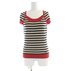 ニット セーター プルオーバー ボーダー 半袖 38 マルチカラー FB513-213-40 /RO