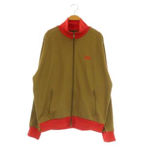 トラックジャケット ジャージ ジップアップ L ベージュ レッド /MY OS
