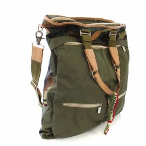 Orobianco トートバッグ ショルダーバッグ 2WAY カモフラ 迷彩柄 カーキ /TK