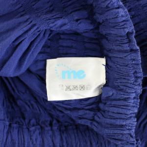 me ISSEY MIYAKE シュリンクストライプ SHRINK STRIPE イージーパンツ リボン 青 ブルー MI14FF172