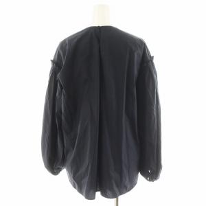 Drawer コットンギャザーブラウス シャツ 長袖 36 黒 ブラック 6521-299-1113 /AN45