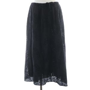 FLORAL EYELET FLORIA F フレアスカート マキシ ロング 総レース ペチコート 38