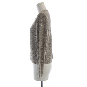 theory luxe JULES NEHI カーディガン ニット 総柄 長袖 38 ベージュ 白 ホワイト 03-1103727-329-038
