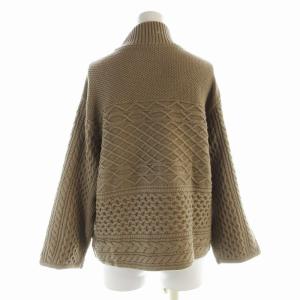 theory luxe ケーブルニット セーター 長袖 ハイネック 38 ベージュ 03-1301715-330-038 /EE