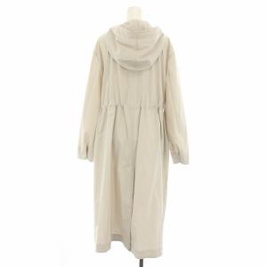theory luxe ルッカロレーナ LUCCA LORENA スプリングコート ロング アウター フード 38 ライトグレー