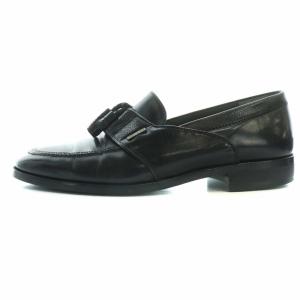 YVES SAINT LAURENT ローファー タッセル レザー 24.5cm レザー 黒 ブラック /RO