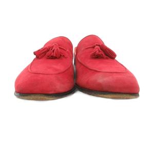 MAGNANNI タッセルローファー シューズ スウェード 41 赤 レッド /NU
