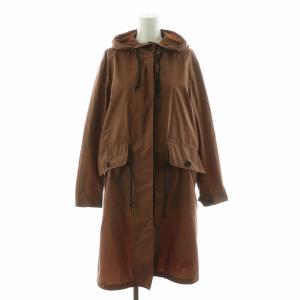 ナイロンフーディコート アウター ロング 1 ブラウン 595-7110502 /NQ