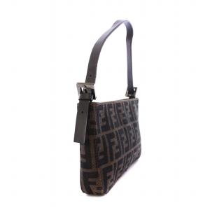 FENDI ズッカ柄 アクセサリーポーチ ハンドバッグ ブラウン