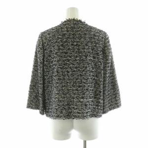 ADORE フリンジジャケット ツイード 38 ブラック ベージュ 531-150181 /NQ