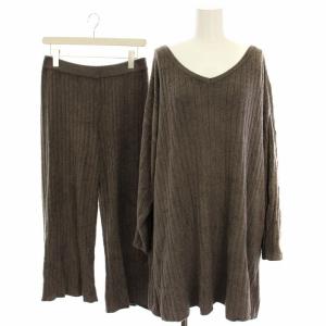 21AW セットアップ 上下 ルームウェア パジャマ 調温スムーズィードレス カットソー 長袖 調温スムーズィーロングパンツ