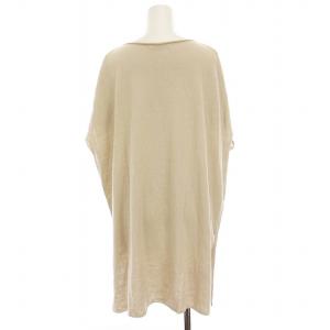 evam eva evameva エバムエバ vie ニット ノースリーブ カットソー 生成り リネン シルク ベージュ V211K925 /YM