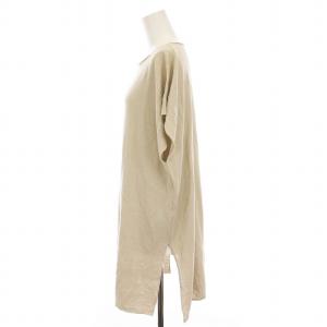 evam eva evameva エバムエバ vie ニット ノースリーブ カットソー 生成り リネン シルク ベージュ V211K925 /YM