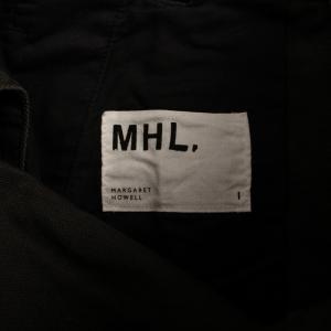 MHL. SOFT COTTON DRILL タックパンツ 1 黒 595-2143500 /BM