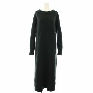 ニットワンピース ロング 長袖 ヤク M 緑 グリーン 10121-93-018 /YT