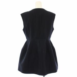 CELFORD 22AW ペプラムトップス カットソー ノースリーブ 38 黒 CWFO224014 /TK