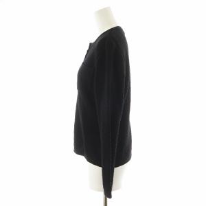 YVES SAINT LAURENT カサンドラロゴ カーディガン M 黒 ブラック SU67-838 /AN27