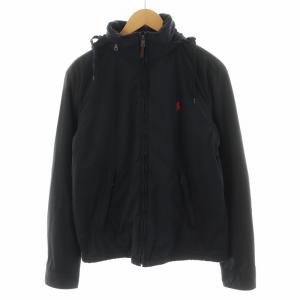 ブルゾン ジャケット ロゴ刺繍 中綿 S 黒 ブラック 710572817002 /AN50