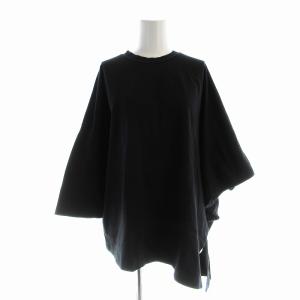 Tシャツ カットソー 半袖 アシンメトリー 38 黒 ブラック 300CS280-23500 /EE