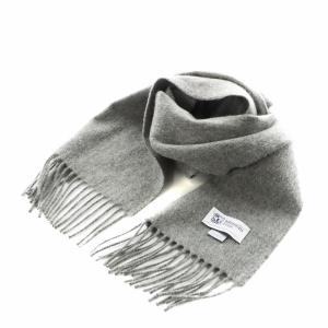 ストール フリンジ カシミヤ グレー /AN7
