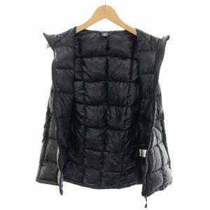 mont-bell スペリオダウンベスト アウター 前開き 収納ポーチ付き S 黒 ブラック 1101468 /YT