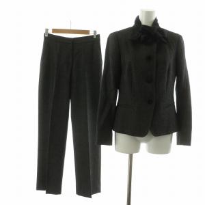 セレモニースーツ セットアップ 2点セット パンツ ジャケット 絹 シルク混 ボウタイ付き 36 38