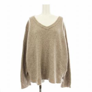 20AW Boucle Vネック プルオーバー ニット セーター 長袖 ウール グレージュ 20080500808030