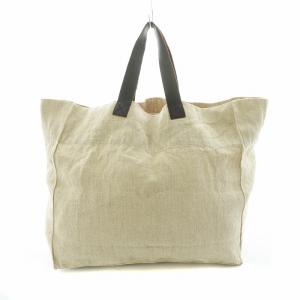 トートバッグ ハンドバッグ 麻 リネン100％ ベージュ /NQ