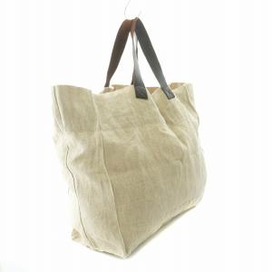 fog linen work トートバッグ ハンドバッグ 麻 リネン100％ ベージュ /NQ