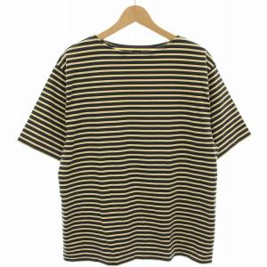 × SHIPS カットソー Tシャツ ボートネック 半袖 ボーダー 2 グレー ベージュ BN-22SM-070
