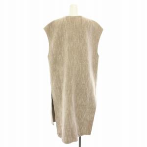 TODAYFUL 21AW ウールリバーベスト Wool Rever Vest ジレ アウター ロング 前開き 38 ベージュ