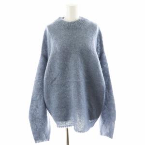 22AW キッドモヘアニット Kid Mohair Knit セーター 長袖 F 青 ブルー 12220509