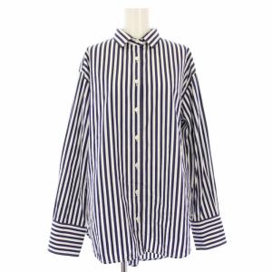 23ssMUSEドゥーズイエムクラス ワイヤーコットンウォッシュシャツ紺 ワイヤーウォッシュシャツ（シャツ／ブラウス）｜MUSE de