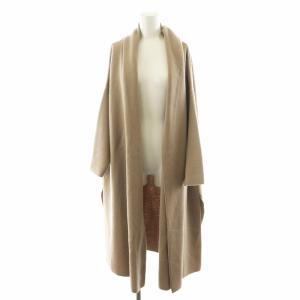 20SS スムースニットガウンコート ロング丈 ウール ピンクベージュ 20020500402010 /AN41