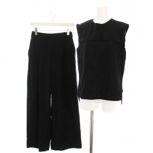 22SS セットアップ 上下 ハイツイストポンチ セーラーカラープルオーバー ノースリーブ カットソー