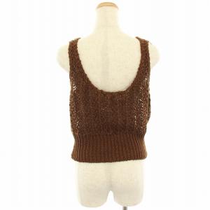 TODAYFUL リネンニットビスチェ Linen Knit Bustier キャミソール 麻 リネン混 シアー F 茶