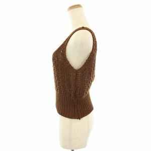 TODAYFUL リネンニットビスチェ Linen Knit Bustier キャミソール 麻 リネン混 シアー F 茶