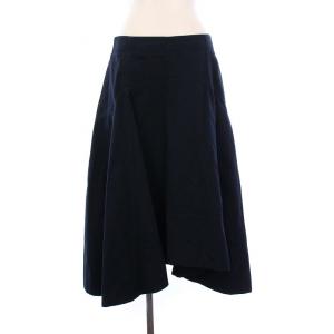 22SS COMPACT COTTON SKART コンパクトコットンスカート フレア ロング 40 紺