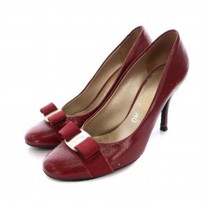 パンプス ハイヒール ピンヒール ヴァラリボン 8 赤 /YM D