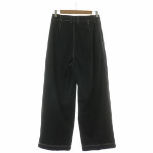 TODAYFUL Satin Stitch Trousers サテンステッチトラウザーズ ワイドパンツ バギー 38 ブラック