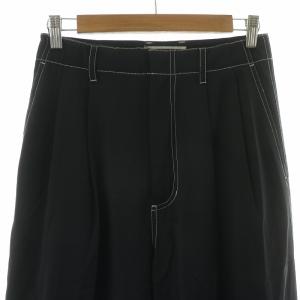 TODAYFUL Satin Stitch Trousers サテンステッチトラウザーズ ワイドパンツ バギー 38 ブラック